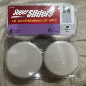 Waxman Super Sliders 16 Piece Furniture Moving Kit for Carpet-New 3 1/2”